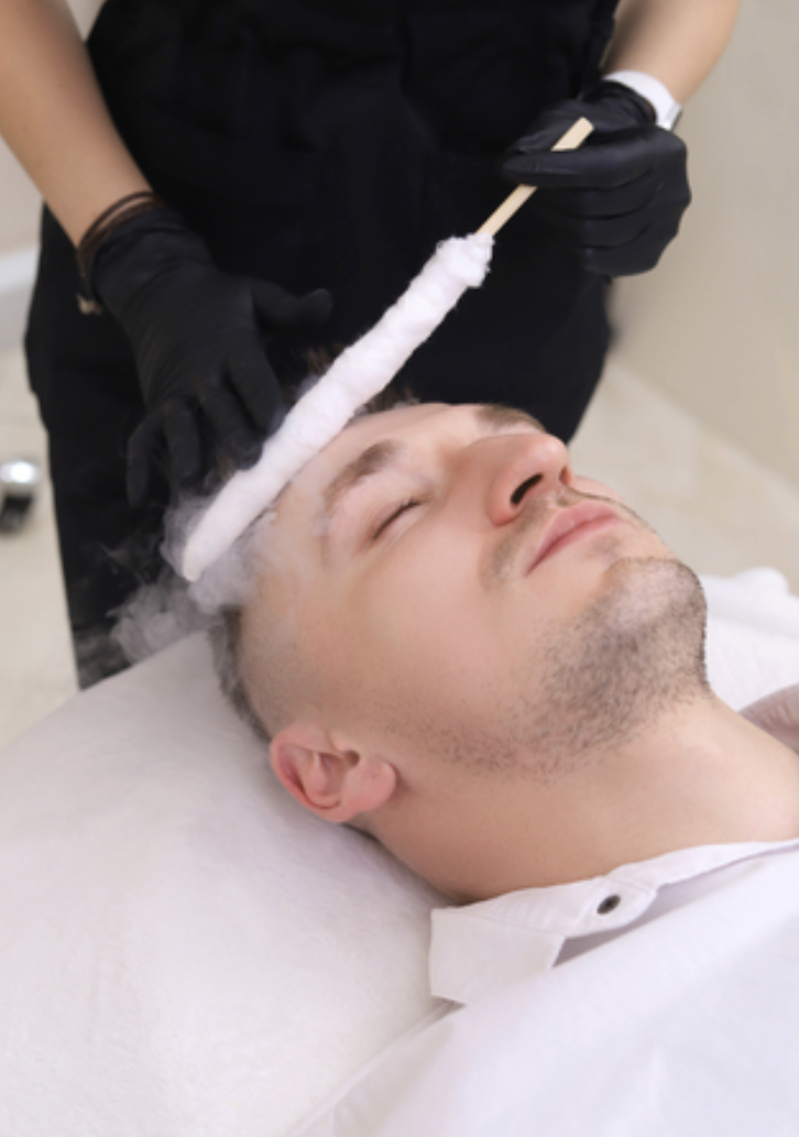 Криомассаж волосистой части головы