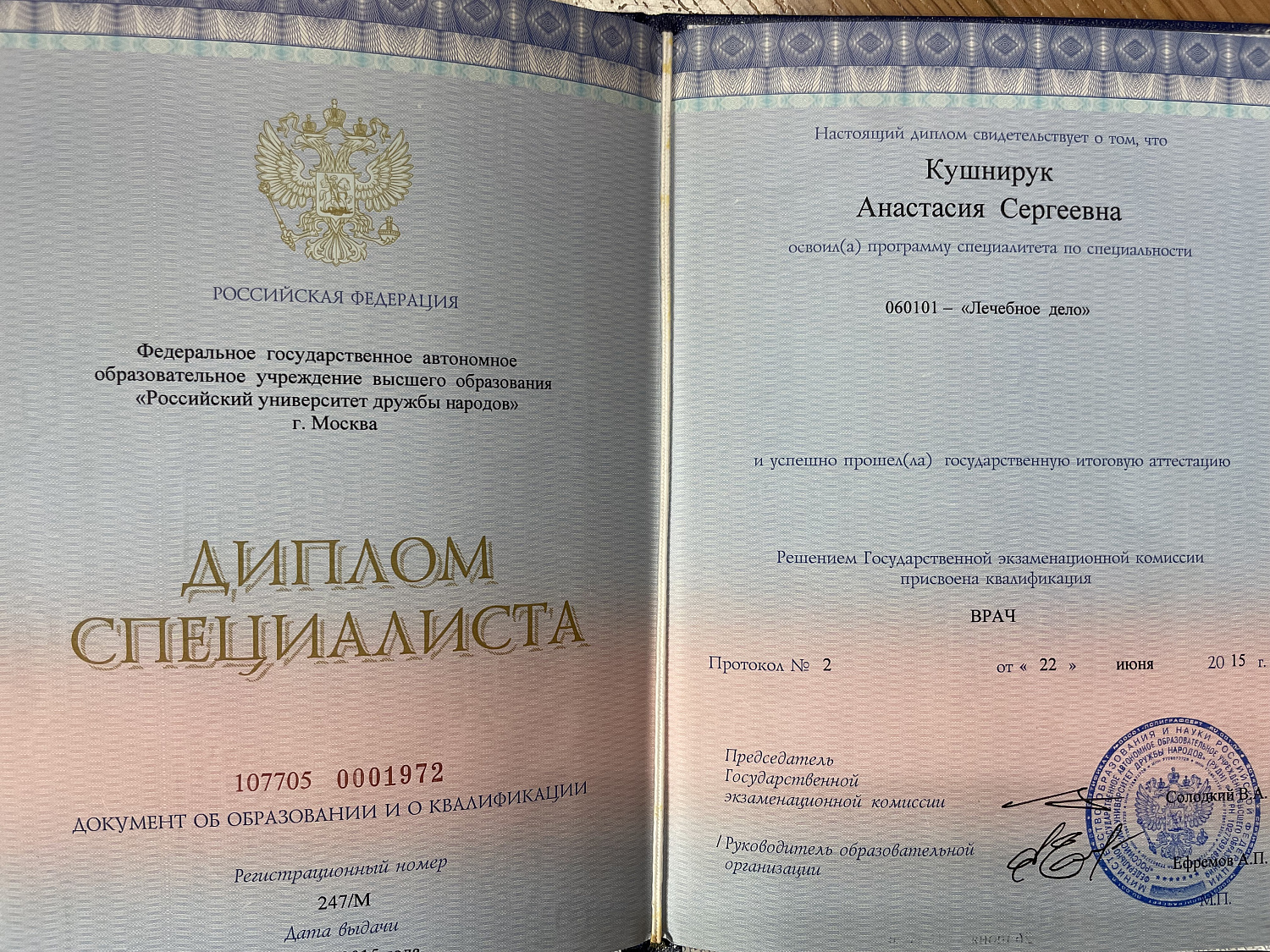 Кушнирук Анастасия Сергеевна